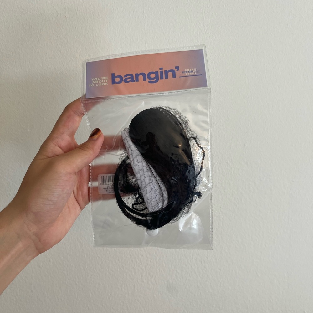INH Selena Clip in Bangs - Black Brown, Synthetic Hair